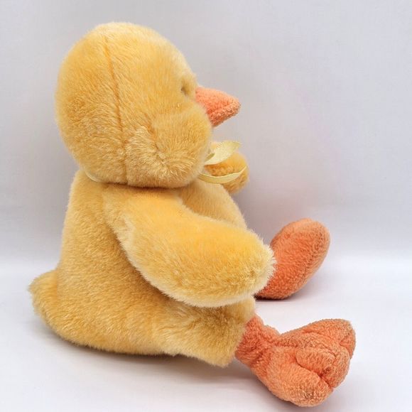 Russ Berrie Baby Chick Plush 8" Easter Basket Russ Plus Yellow Duck Soft Toy - Picture 2 of 9
